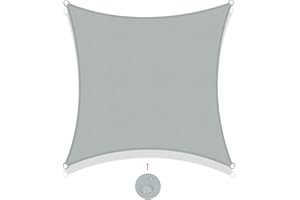 SUNNY GUARD Sun Shade Sail Rectangle 3x3m Waterproof UV Block for Garden Outdoor Patio - Grey