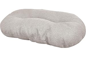 Croci Hydro Oval Dog Cushion, Waterproof Water Repellent, Washable Easy Care Fabric, Beige, 53 x 35 cm