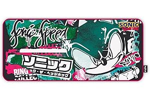 Energy Sistem Gaming Mouse Pad ESG Sonic Graffiti Tapis Gamer (XXL Size, Anti-délai, Coutures renforcées)