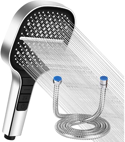 Duschkopf-Set Mit 3 Funktionen & Flüssigsilikon-Düsen – Hochdruck, Wassersparend, Einfache Installation