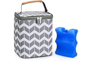 BABEYER Insulated Baby Bottle Bag with Ice Pack Included