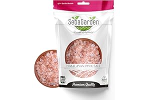 Seba Garden 100% Pure Himalayan Pink Salt – Coarse, 1kg Resealable Doypack | Natural & Unrefined, Rich in Minerals | Perfect for Cooking, Grinders & Bath Soaks