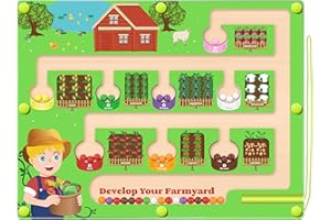 KERCAMKEL Magnetspiel und Labyrinth Spielbretter für Kinder 2 Jahre | Montessori Spielzeug Baby ab 2 3 4 5 6 Jahre | Kinderspielzeug Magnetic Spiel Lernspiele, Holzspielzeug Geschenk 2+ Jahre Junge und Mädchen