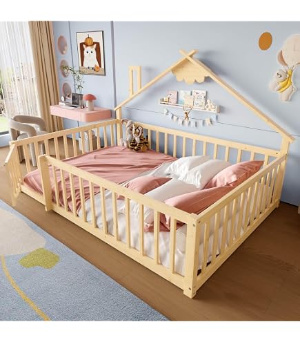 PUGSDRLY Lit Enfant 90x200cm Avec 2 Tiroirs - Lit Lapin Dessin Animé Rembourré Blanc