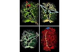 HUANNY DIY Diamond Painting Mulan Broderie Diamant Kits, 5D Full Drill Cross Stitch Embroidery kit for Beginners (4 Packs)