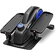 SereneLife Compact Elliptical Under Desk Exercise Equipment - 8 Resistance Levels, LCD Monitor, Whisper Quiet, Portable, Assorted Color