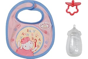 Baby Annabell Little Set per la Pappa - per Bambole da 36 cm - Include bavaglia, biberon e Ciuccio - Facile per Le Mani Piccole - Promuove empatia e abilità sociali - età: 12+ Mesi