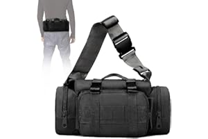 Aytop Fishing Bag, Single Shoulder Tackle Bags Tackle Storage Backpack for Carp Fishing, Outdoor Carryall Bag Large Multi-Pockets Shoulder Waist Handbag (Black)