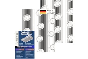 Shoxfords Cooker Hood Filter - 2Pack Extractor Fan Filters with Saturation Indicator - Universal Cut to Size - Self Extinguishing - Anti Grease with High Absorption Power