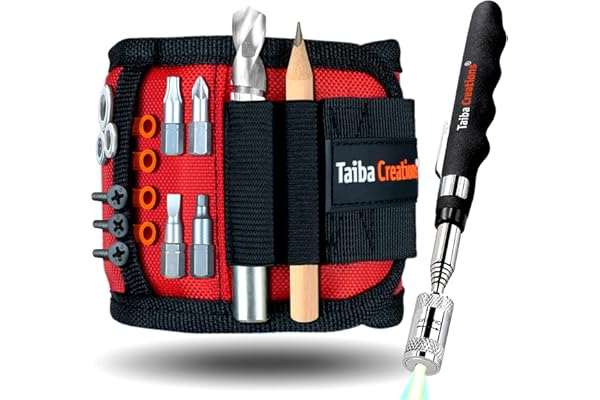 Cadeaux pour Hommes, Bracelet magnétique Artisanal 2025 avec Tige magnétique et Crayon pour Maintenir Les vis et Les Clous, idées de Cadeau pour la fête des pères, la fête des Hommes, Un Anniversaire