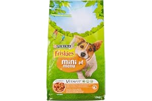 FRISKIES Croquettes Chien Mini Menu Poulet Légumes 1,5KG
