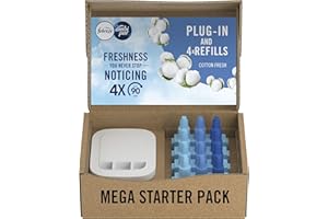 Febreze 3Volution Plug In Air Freshener Starter Kit + 4 Refills, (20mlx4), Odour Fighter