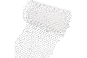 KOKMEYA Cat Repellent Mat, White, 2 m with 8 Ground Spikes, 8 Cable Ties, Cat Repellent Mat with Soft Spikes for Deterring Cats Garden, Dog and Raccoon Deterrent Mat, 200 x 27.9 cm