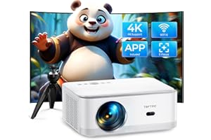 ‎TOPTRO Beamer【Android TV】 25000Lumen, Beamer Native 1080P HD Support 4K, WIFI6 Bluetooth【Elektrischer Fokus & Auto Trapezkorrektur】 Android Beamer 4K Heimkino für iPhone/Android/Tablet mit Stativ