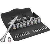 Wera 05004048001 8100 SB 8 Zyklop Metal Cırcır Seti, Değiştirme Kolu, 3/8 in&ccedil; Tahrik, Metrik, 29 Par&ccedil;a