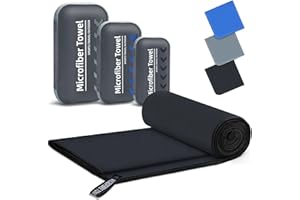 KICQOM Microfibre Travel Towel,Quick Dry,Super Absorbent,Perfect Sports Towel,Swimming Towel,Beach Towel,Camping Towel,Ultra Compact, Lightweight,for Sports,Gym,Camping,Backpacking,Yoga(100x50cm)