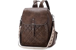 Chase Chic Bolso Mochila Mujer, Mochila de Cuero Pu Impermeable Mochila Antirrobo Bolsos de Hombro Bandolera para Trabajo