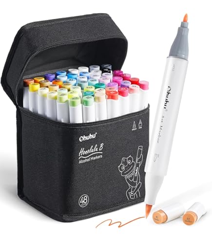 Corslet 80 Pc Dual Tip Alcoholic Set Colour Markers for Drawing