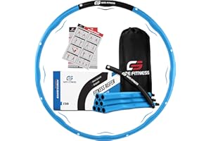 ‎GATE FITNESS GATE FITNESS Hula Hoop Reifen Erwachsene und Kinder zum Abnehmen [1,2kg / 1,5kg / 2kg] | 6 bis 8 Segmente Hoola Reifen mit Wellendesign | Anfänger & Fortgeschrittene | Fitnessreifen mit Schaumstoff