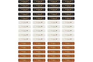 DIYCUT 60 Pezzi Etichette Handmade, Personalizzate, Morbide e Durevoli per Abbigliamento Fai da Te, Jeans, Cappelli e Maglieria