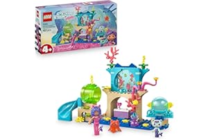 LEGO Gabby's Dollhouse Mermaid Gabby's Aquarium Adventure Toy - incl. a Gabby Mini Doll & MerCat Figure, plus Fun Accessories - Gift for 4+ Year Old Girls & Movie Fans - 11204
