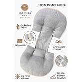 Hamile Cırtlı Ayarlanabilir Bel Karın Destek Yastığı Yıkanabilir Kılıflı Bebek Uyku Minderi