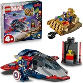 LEGO ǀ Marvel Kaptan Amerika, Thanos'a Karşı 76319 &ndash; 4 Yaş ve &Uuml;zeri S&uuml;per Kahraman ve Uzay Gemisi Hayranı &Ccedil;ocuklar i&ccedil;in Eğlen