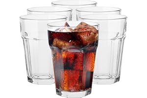 TREND FOR HOME 6 Verres à Cocktail 425 ml Grand Verre Gobelet Smoothie Gobelet en Transparent Verres à Jus et Soda Mojito Tumbler Milkshake Limonade, Alva