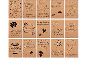 feela 15 PCS Petit Carnet de Notes de Poche, 15 Modèles de Mini Carnets Cahier Kraft A6, 80 Pages, Carnet de Notes Ligné Kraft pour Etudiants Enfants pour Fournitures Scolaires Notes, 10,4X14,7cm