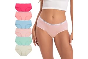 INNERSY Bielizna damska, wygodne majtki bawełniane, wielopak, oddychające majtki, 6 sztuk