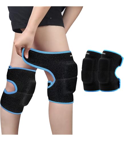 ONTYZZ Genouillères De Volleyball (1 Paire) – Respirantes, Extensibles, Avec Sangle Ajustable – Pour Handball, Danse, Sports De Salle
