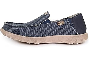 Kickback Couch Classic Men's Slip-On or Slide in Canvas Loafers – Lightweight Casual Shoes with All-Day Comfort