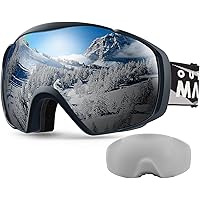 KOSTOO Custodia Protettiva In Lycra, Per Occhiali Da Sci, Mantiene Le Lenti Pulite E Graffiate, Regalo Per Gli Amanti Dello Sci (nero