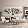 Winkel Metalen Muur Art Sculptuur Decoratieve Metalen Levensboom Muur Art Stamboom 3D Metalen Kunst Decoratieve Muur Opknoping Thuis Kantoor Decoratie Metalen Muur Decor Slaapkamer Woonkamer Decor Scu