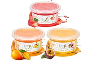Bubble Tea Express - Bubble Tea Set 3x 490g | Erdbeere, Mango & Maracuja Boba Perlen | Bubble Tea Perlen mit fruchtigem Geschmack | Bubbles für Bubble Tea Vegan, Glutenfrei, Laktosefrei