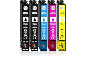 DRUCKERPARADIES 5er Set kompatibel für Epson Nr. 405XL Patronen Workforce WF-7310 WF-7830 WF-7835 WF-7840 WF-7835 Workforce Pro WF-3820 WF-3825 WF-4820 WF-4825 WF-4830