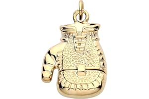 Old English Jewellers 9ct Yellow Gold on Silver Opening Boxing Glove Pendant