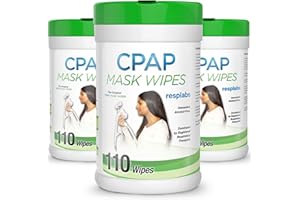 RESPLABS MEDICAL INC. resplabs CPAP Mask Wipes - CPAP Cleaner for All Masks, Cushions, Supplies, and Accessories, Unscented and Alcohol-free - 3x 110 Pack