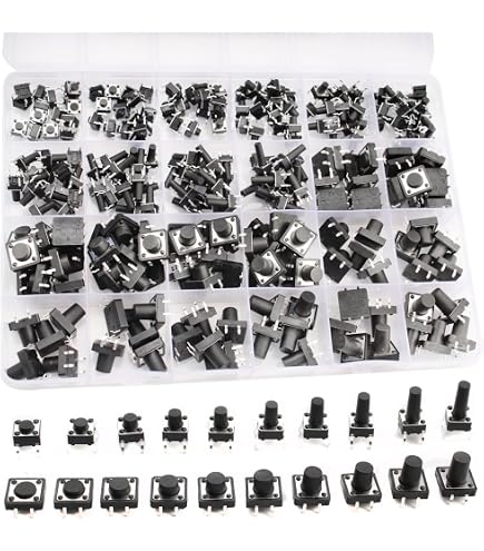 Lot De 10 Boutons Poussoirs Mini 6x6x4.3mm - Composants Électroniques Neufs