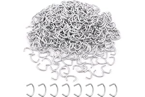 Keadic Juego de 1000 anillos galvanizados para cerdo de 1.27 cm, kit de instalación profesional para tapicería de muebles, cajas de carne y salchichas, jaulas de animales para mascotas
