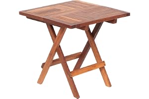 Asinox TEK.602 Fällbart bord, Teak, Brun, 50 x 50 x 50 cm