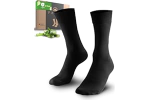 PAIXX Męskie skarpety bambusowe klasy premium, 43-46 i 39-42, 4/8 pary, czarne - odporne na pot, antybakteryjne, oddychające skarpety chroniące przed poceniem się stóp