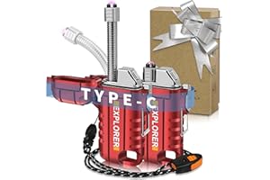 Lafagiet USB C Rechargeable Lighter, 360° Flexible Neck, Wind & Water Proof, Electric Arc Lighters for Candle, Camping