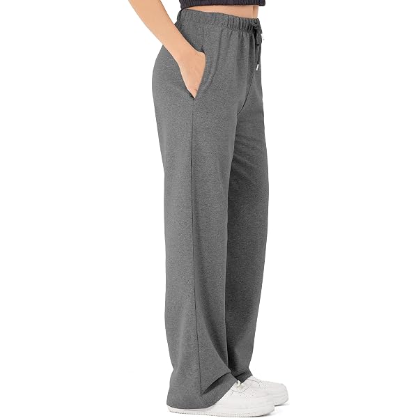 SHEKINI Jogginghose Damen Aus Baumwolle – Hohe Taille, Tunnelzug, Taschen, Lockere Freizeithose