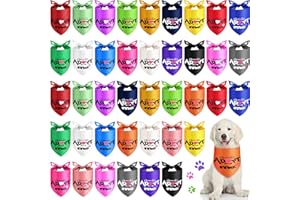 KIGELI 40 Pieces Adopt Me Dog Bandanas Multi Colors Bibs Triangle Dog Scarf Bibs Dog Kerchief Set Dog Bandanas for Small Medium Large Dogs Cats Pets Costume Accessories Decoration