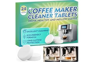 GALITOON Tablettes de Nettoyage pour Machine à Café, Nettoyant pour Machine à Expresso et Cafetière, Détartrant Entretien, Éliminateur d’Huiles de Café, Compatible avec la Majorité des Machines (1, Blanc)