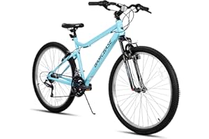 HH HILAND HILAND 26 Inch Women's Mountain Bike, 18 Speed Gears, Mountain Bike with V-brakes, Robust MTB for Women, Green/Purple/White
