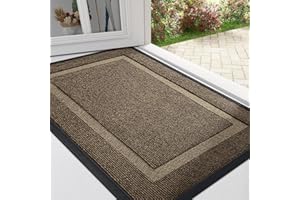 Homaxy Wycieraczka na zewnątrz i wewnątrz, antypoślizgowa mata zatrzymująca brud, nadaje się do prania, łatwa w pielęgnacji, wytrzymała wycieraczka do drzwi wejściowych, na balkon, do ogrodu (43 x 76
