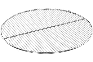 Wiltec Grillgaller rostfritt stål Ø 80 cm runt grilltillbehör till kolgrill, gasolgrill, klotgrill och eldplats grillgaller för kött, fisk och grönsaker