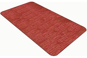 Comart - Tappeto Cucina Nancy - Antiscivolo - Lavabile in Lavatrice - Moderna Passatoia in Ciniglia - Runner per Corridoio e Cucina - Morbido e Resistente - Made in Italy - Mattone - 50x100 cm